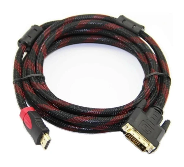 Ancheyn HDMI To Dvi 24+1 Çevirici Dönüştürücü Örgülü Monitör Kablosu 1.5 Metre 4600 ürün görseli 1