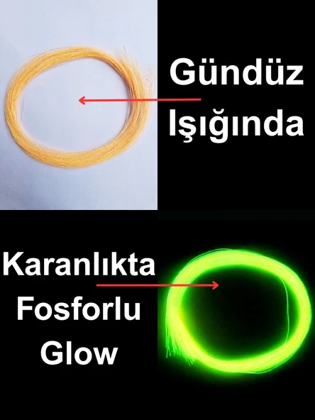 ea genset Turuncu Fosforlu Karanlıkta Parlayan, Glow Luminous in Dark Ultraviyole (UV) Neon 1 Adet Poşet Çapari Simi ürün görseli 1