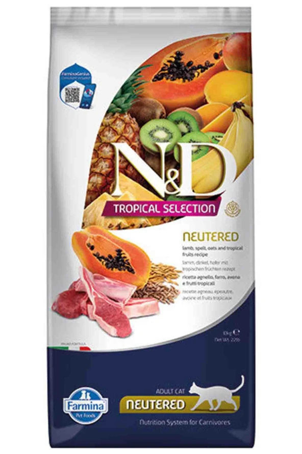 N&D Tropical Selection Kuzu Etli ve Tropikal Meyveli Kısır Kedi 10kg ürün görseli 1