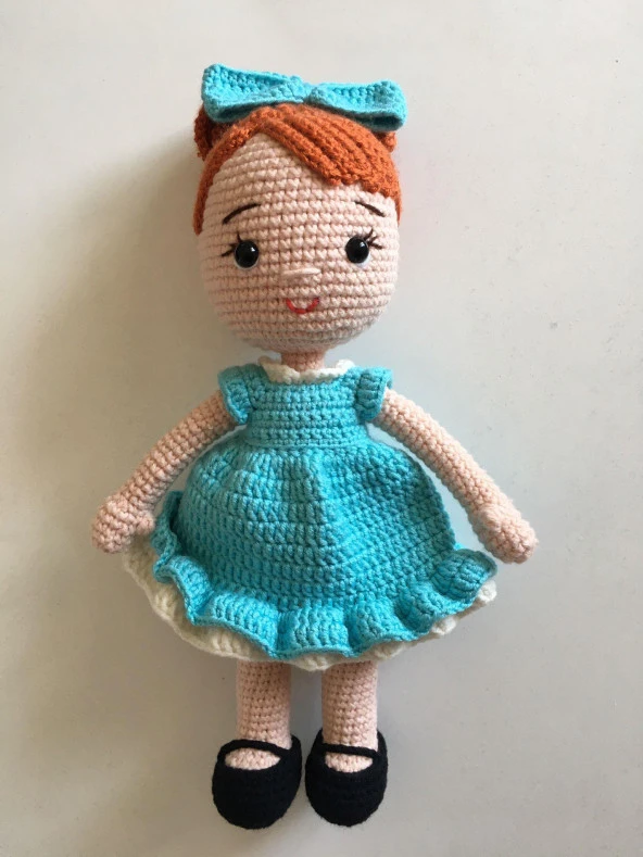 Mavi Şeker Bebek Amigurumi Organik Oyuncak ürün görseli 1