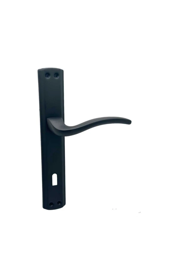 Trim Mat Siyah Lüx Aynalı Oda Kapı Kolu 2 Takım ürün görseli 1