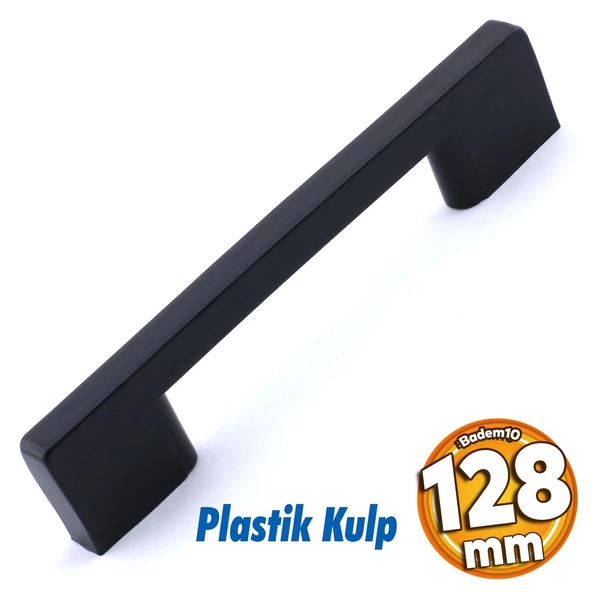 Köprü 128 Mm (SERT PLASTİK) Siyah Mobilya Mutfak Çekmece Dolabı Dolap Kapak Kulbu Kulpu Kulpları ürün görseli 1