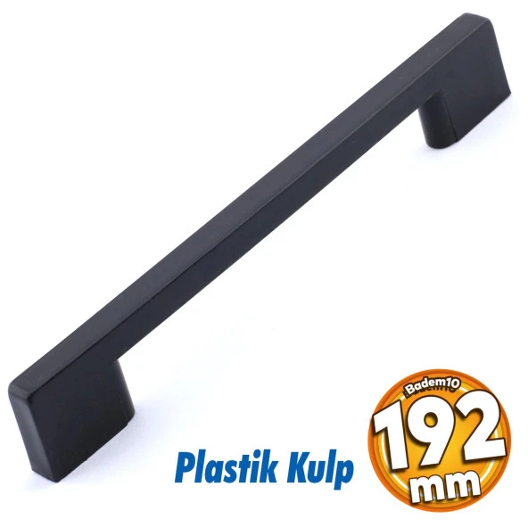 Plastik Kulp Köprü Mobilya Mutfak Dolabı Çekmece Dolap Kulpları Kapak Kulpu Kulbu Siyah 192 mm ürün görseli 1