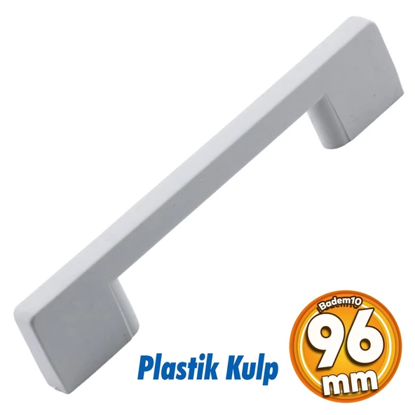 Köprü 96 Mm (SERT PLASTİK) Beyaz Mobilya Mutfak Dolabı Çekmece Dolap Kulpu Kulbu Kulpları ürün görseli 1