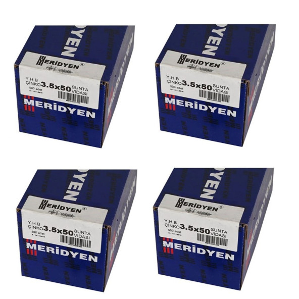 Meridyen Sunta vidası 3.5x50 2000 Adet (4 Paket) ürün görseli 1