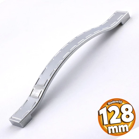 Akasya Kulp Mobilya Mutfak Dolabı Çekmece Dolap Kulpları Kapak Kulpu Kulbu Krom Renk 128 mm Metal ürün görseli 1