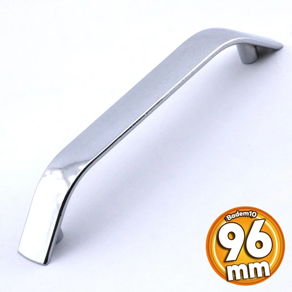Alara (96 MM - 9.6 CM) Mobilya Mutfak Çekmece Dolabı Dolap Kulpları Kulpu Kulbu Krom Renk Metal ürün görseli 1