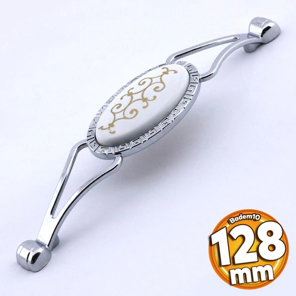 Seçil Kulp Mobilya Mutfak Dolabı Çekmece Dolap Kulpları Kapak Kulpu Kulbu Krom Renk 128 mm Metal ürün görseli 1