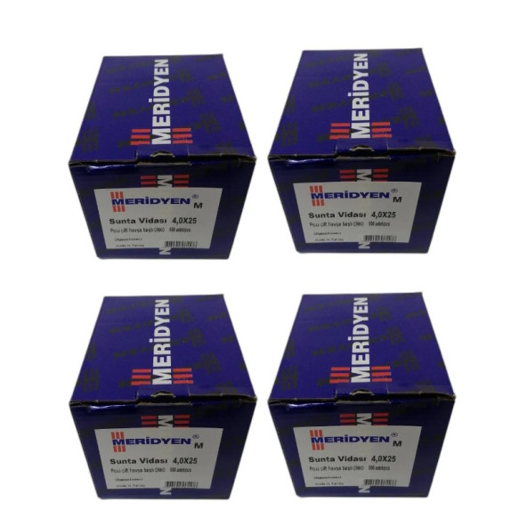 Meridyen Sunta vidası 4.0x25 2000 Adet (4 Paket) ürün görseli 1