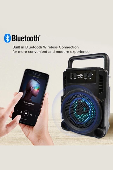 GTS 1360 Wireless Bluetooth Speaker EXTRA BASS Hoparlör - Resim 3