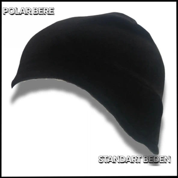Uyguna-Yakala Siyah  Polar Bere Kulaklıklı-PK.091 ürün görseli 1
