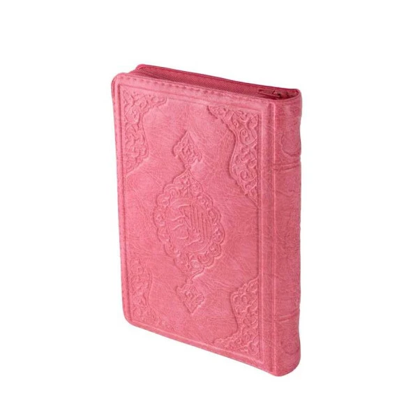 Hafız Boy Kur'an-ı Kerim (Pembe,  Kılıflı, Mühürlü) ürün görseli 1