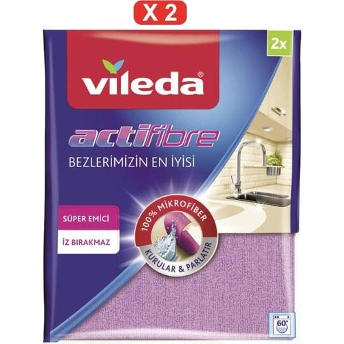 Vileda 2 Paket 2'li Actifibre Mikrofiber Bez ürün görseli 1
