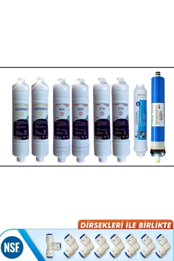 Kapalı Kasa 12'' Su Arıtma Cihazı Filtresi Vontron Membranlı Inline Yıllık Filtre ürün görseli 1