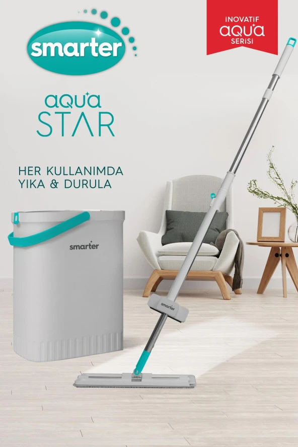 SMARTER AQUA STAR TEMİZLİK SETİ TABLET MOP PASPAS ürün görseli 1