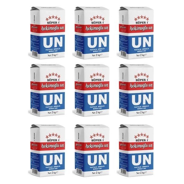 Hekimoğlu Un 2 kg x 9 Adet (18 kg) ürün görseli 1