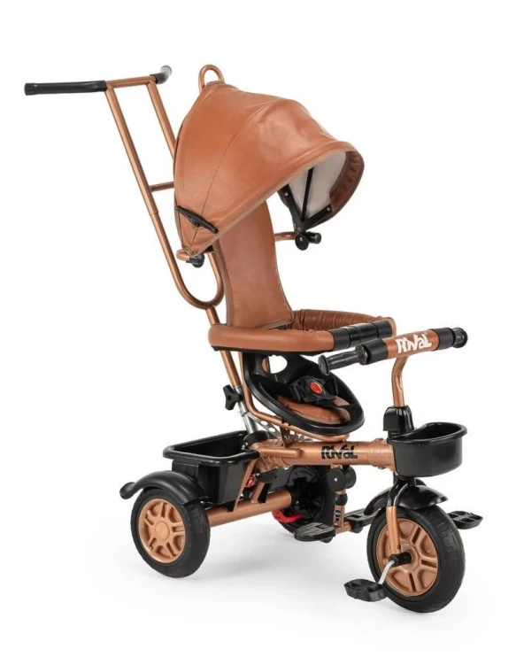 Rival Rv501 Gold Hiper Bike Ebeveyn Kontrollü 3 Tekerli Çocuk Bisikleti Taba ürün görseli 1