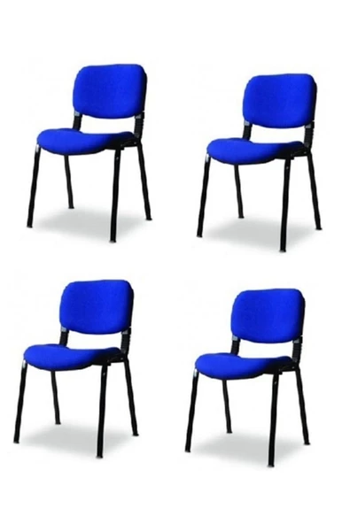 Arj I Office Furniture & Desing Mavi Ofis Büro Bekleme Misafir Form Koltuğu Sandalyesi 4lı 012 ürün görseli 1