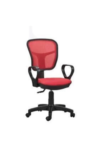 CLK Haraketli Ofis Büro Çalışma Koltuğu Sandalyesi Kırmızı ürün görseli 1
