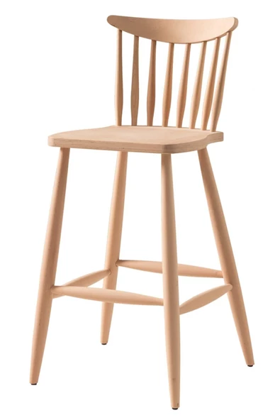 Geppetto Home Yıldız Bar Sandalye Cilasız Ham Ahşap ürün görseli 1