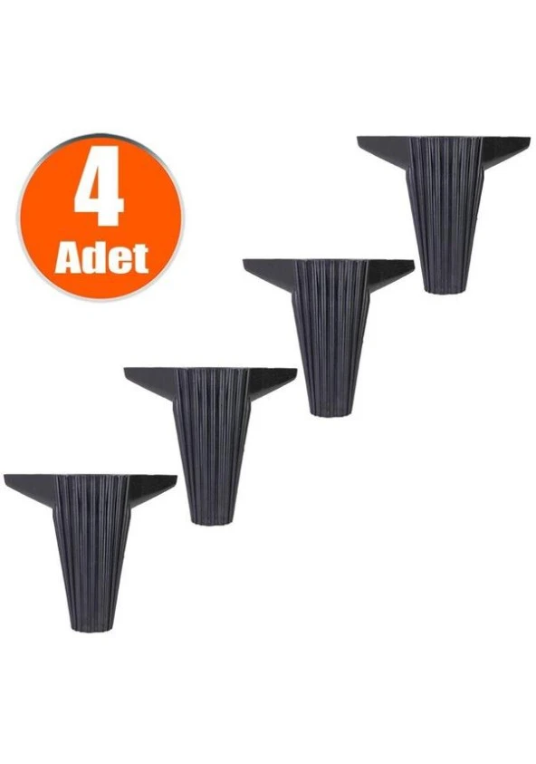 Mobilya Kanepe Masa Sehpa Dolap Ayağı Siyah Baza Ayak 12 Cm ürün görseli 1