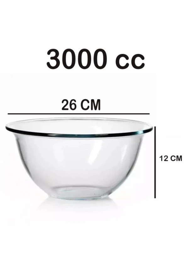 59614 Arda Türkmen Borcam Hazırlık Karıştırma Kabı Kasesi 26cm 3000cc ürün görseli 1