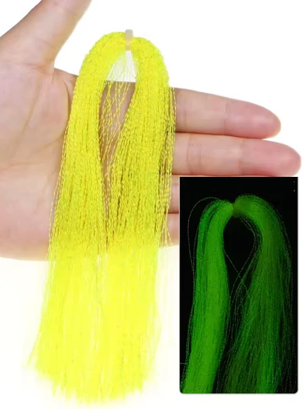 ea genset Fosforlu Karanlıkta Parlayan, Sarı Glow Luminous in Dark Ultraviyole (UV) Neon 1 Adet Poşet Çapari Simi ürün görseli 1