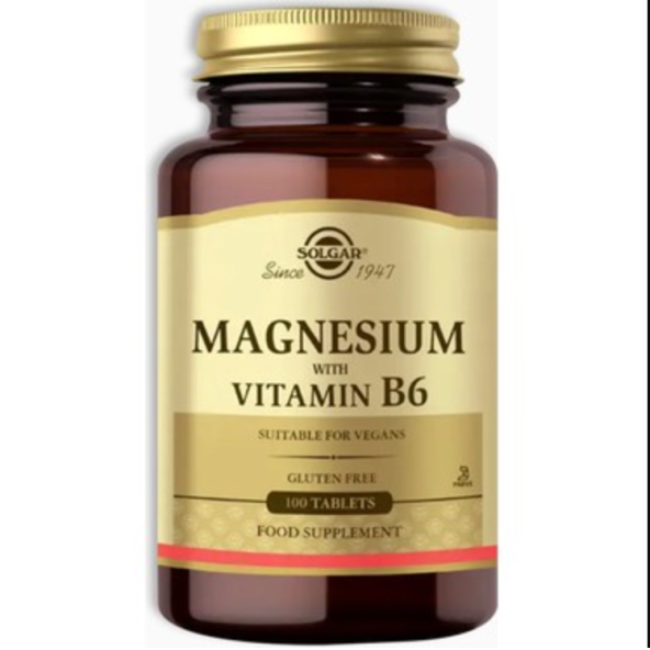 Solgar Magnesium with Vitamin B6 100 Tablet ürün görseli 1