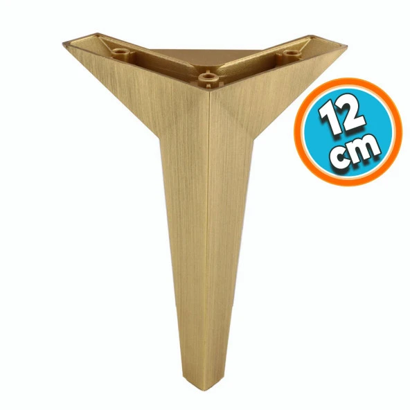 Mobilya Kanepe Çekyat Sehpa TV Ünitesi Baza Koltuk Ayağı Çekyat Renk Sarı Altın Eskitme 12 cm Ayak ürün görseli 1
