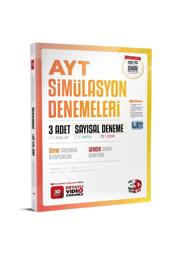 3D AYT 3'lü Sayısal Simülasyon Genel Deneme ürün görseli 1