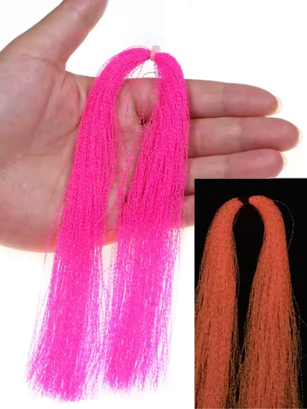 ea genset Fosforlu Karanlıkta Parlayan, Pembe Glow Luminous in Dark Ultraviyole (UV) Neon 1 Adet Poşet Çapari Simi ürün görseli 1
