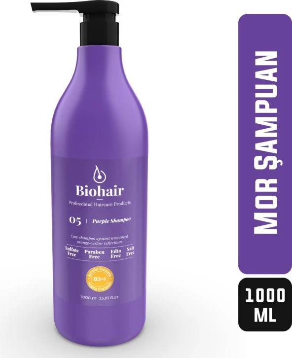 Bio Hair Purple Turunculaşma Karşıtı Mor Şampuan 1000 ml No:05 ürün görseli 1