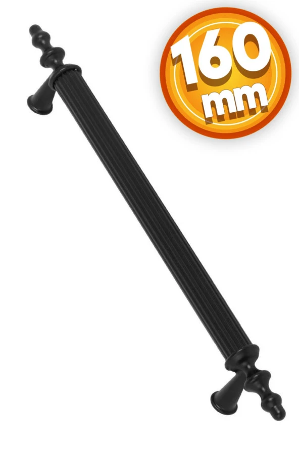 Lüx Ovacık Çekmece Dolap Kapak Kulpu Kulbu Lüks Metal Kulp 160 Mm Siyah ürün görseli 1