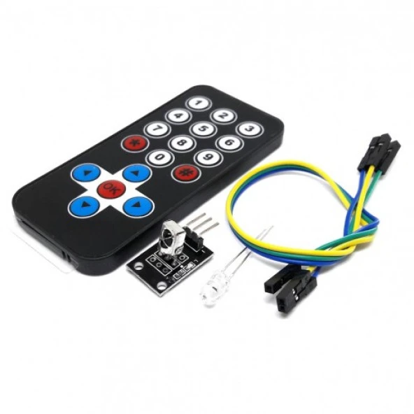Arduino IR Alıcı Verici Kumanda Seti - HX1838 ürün görseli 1