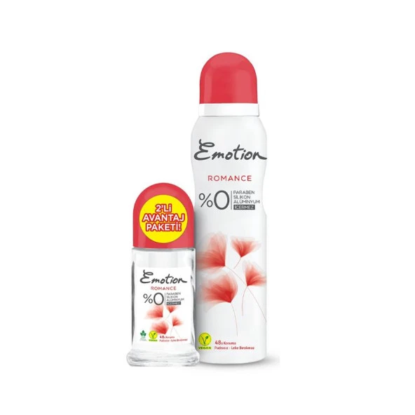 Emotion Romance Deodorant 150 ml + Roll on 50 ml Avantajlı Paket ürün görseli 1