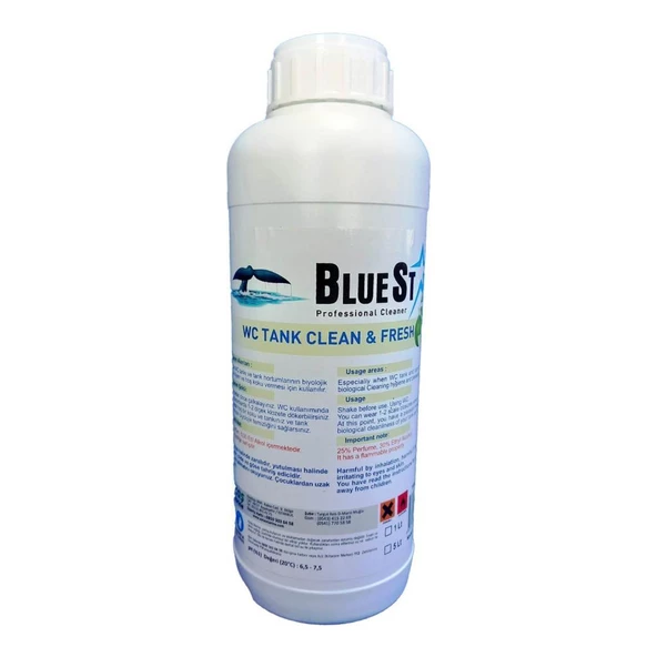 BlueStar Wc Tank Cleaner Tank Tuvalet Temizleyici Limon Kokulu 1lt ürün görseli 1
