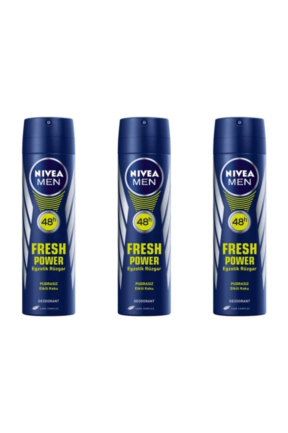 Nivea Men Fresh Power Deodorant 150ml 3'lü Paket 14514704360 ürün görseli 1