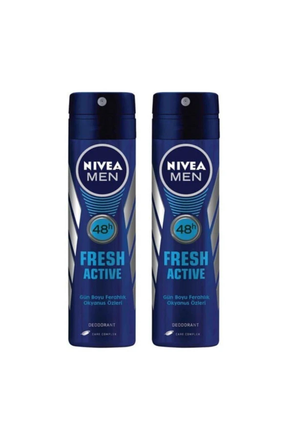 Nivea Men Fresh Active Deodorant Sprey 150 ml 2'li ürün görseli 1