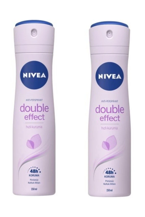Nivea Double Effect Mor Düşler Sprey Deodorant Kadın 2'li Set 150ml ürün görseli 1