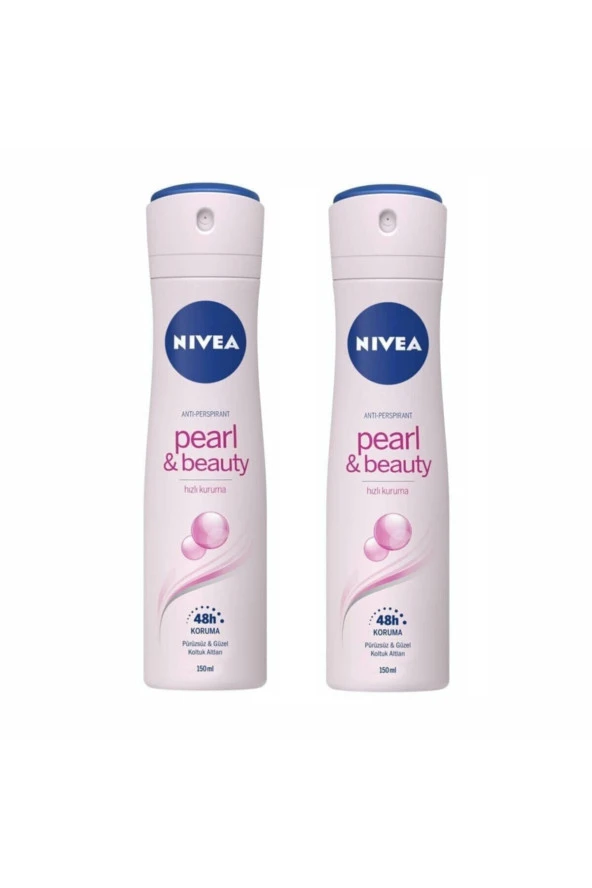 Nivea Pearl & Beauty Hızlı Kuruma Kadın Deodorant 2 X 150 Ml ürün görseli 1