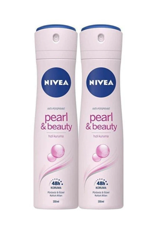 Nivea Deodorant Pearl Beauty Kadın 2X150 ml ürün görseli 1