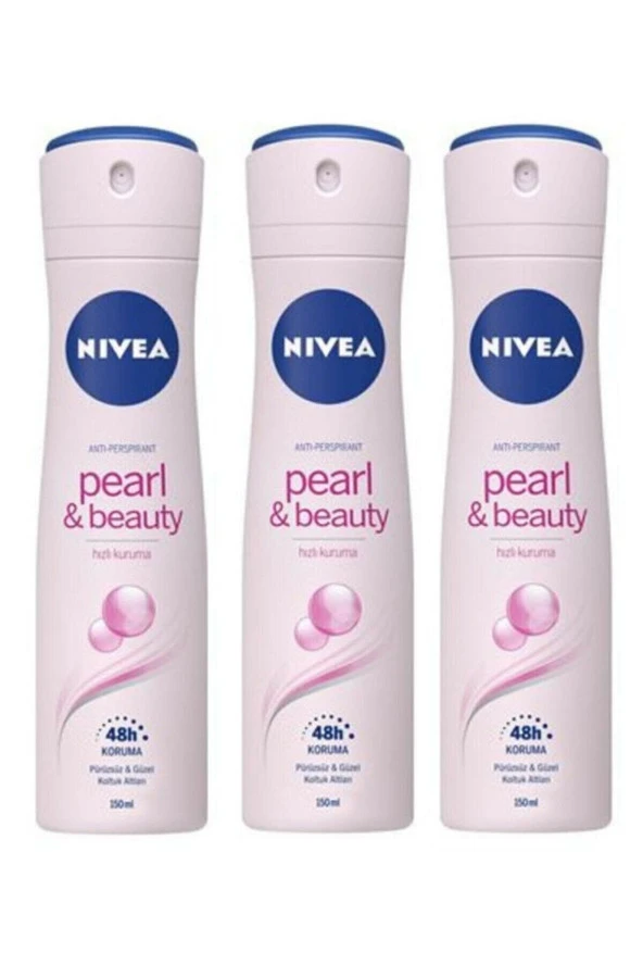 Nivea Woman Anti-perspirant Pearl & Beauty 48h Hızlı Kuruma Kadın Deodorant X 3 Adet ürün görseli 1