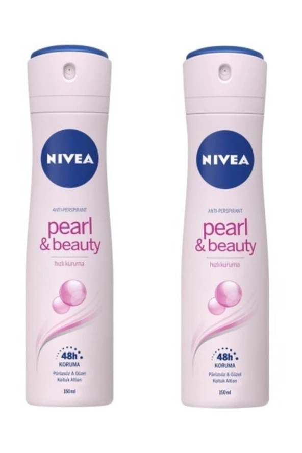 Nivea Beauty Pearl Inci Özleri Sprey Deodorant 150 Ml Kadın 2'li Set ürün görseli 1