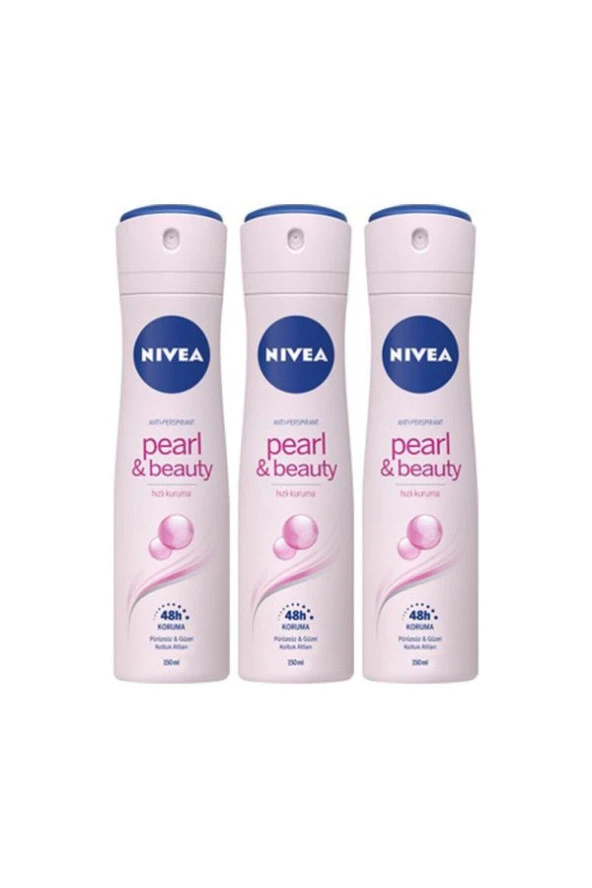 Nivea Pearl & Beauty 150 ml Deodorant X 3 ürün görseli 1