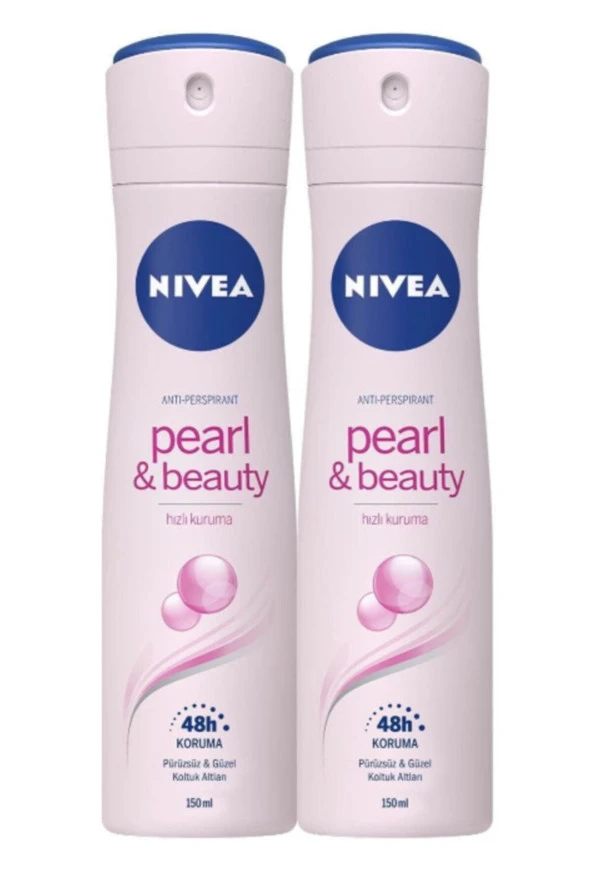 Nivea Pearl & Beauty Kadın Deodorant 150 Ml X 2 Adet ürün görseli 1