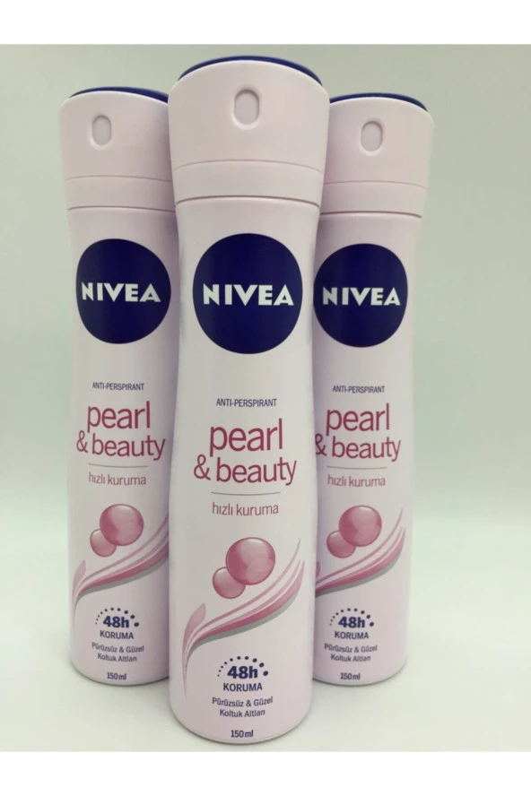 Nivea Pearl & Beauty Kadın Deodorant 150 Ml X3 Adet ürün görseli 1