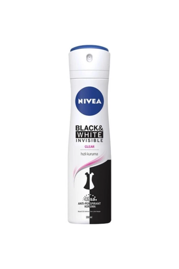 Nivea Deodorant Invisible Black & White Kadın 150ml Bayan 2 Adet ürün görseli 1