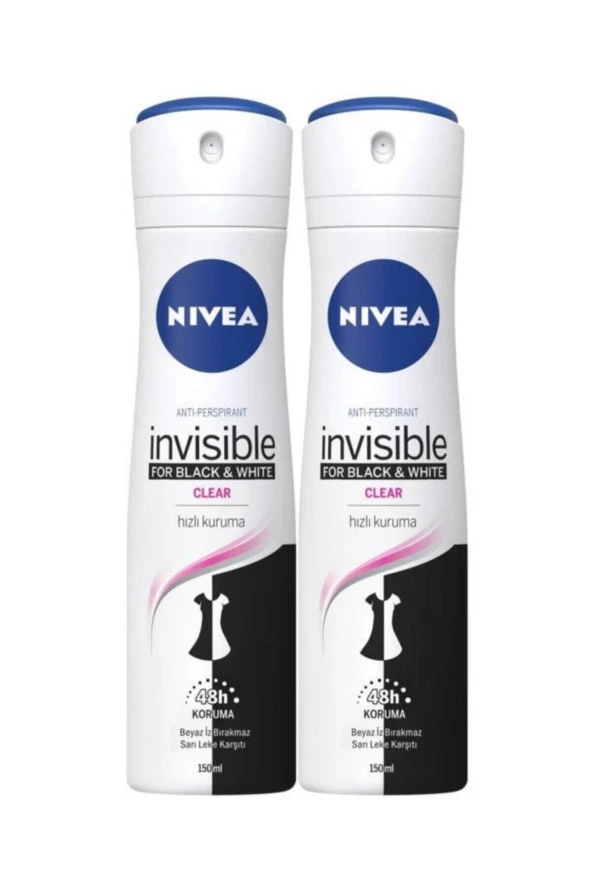 Nivea Invısıble Black&whıte Sprey Deodorant 150 Ml Kadın ürün görseli 1