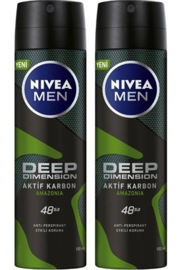 Nivea Men Deep Dimension Amazonia Deodorant 150 ml X 2 adet ürün görseli 1