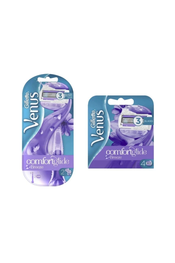 Gillette Venus Gillette Venüs Comfortglide Breeze Kadın Tıraş Makinesi + 6 Yedekli Fırsat Paketi 7702018334919c ürün görseli 1